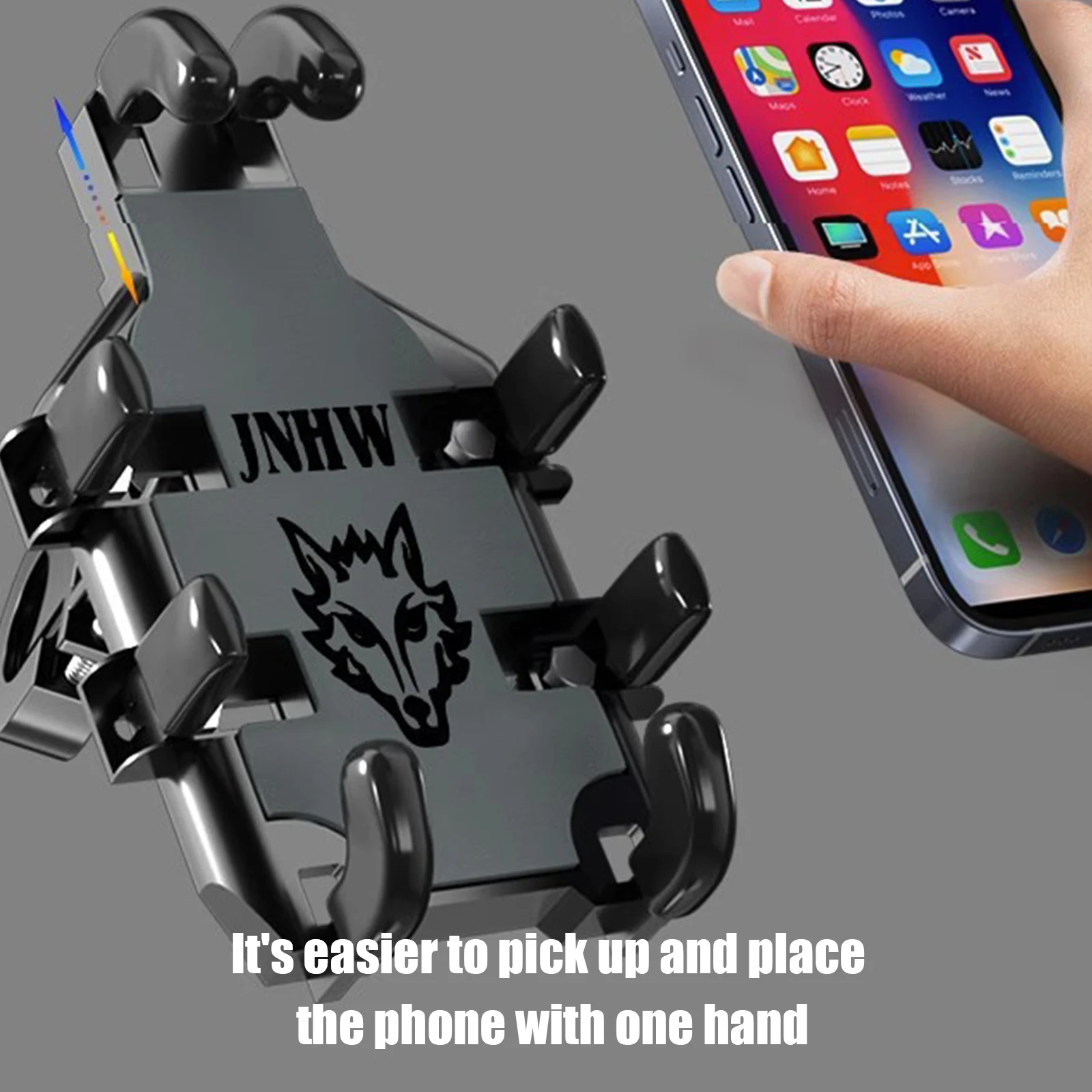 

Universal Upgraded Eight Claws Mobile Phone Holder for Motorcycle Scooter ATV Bicycle E-bike Cell Phone Bracket