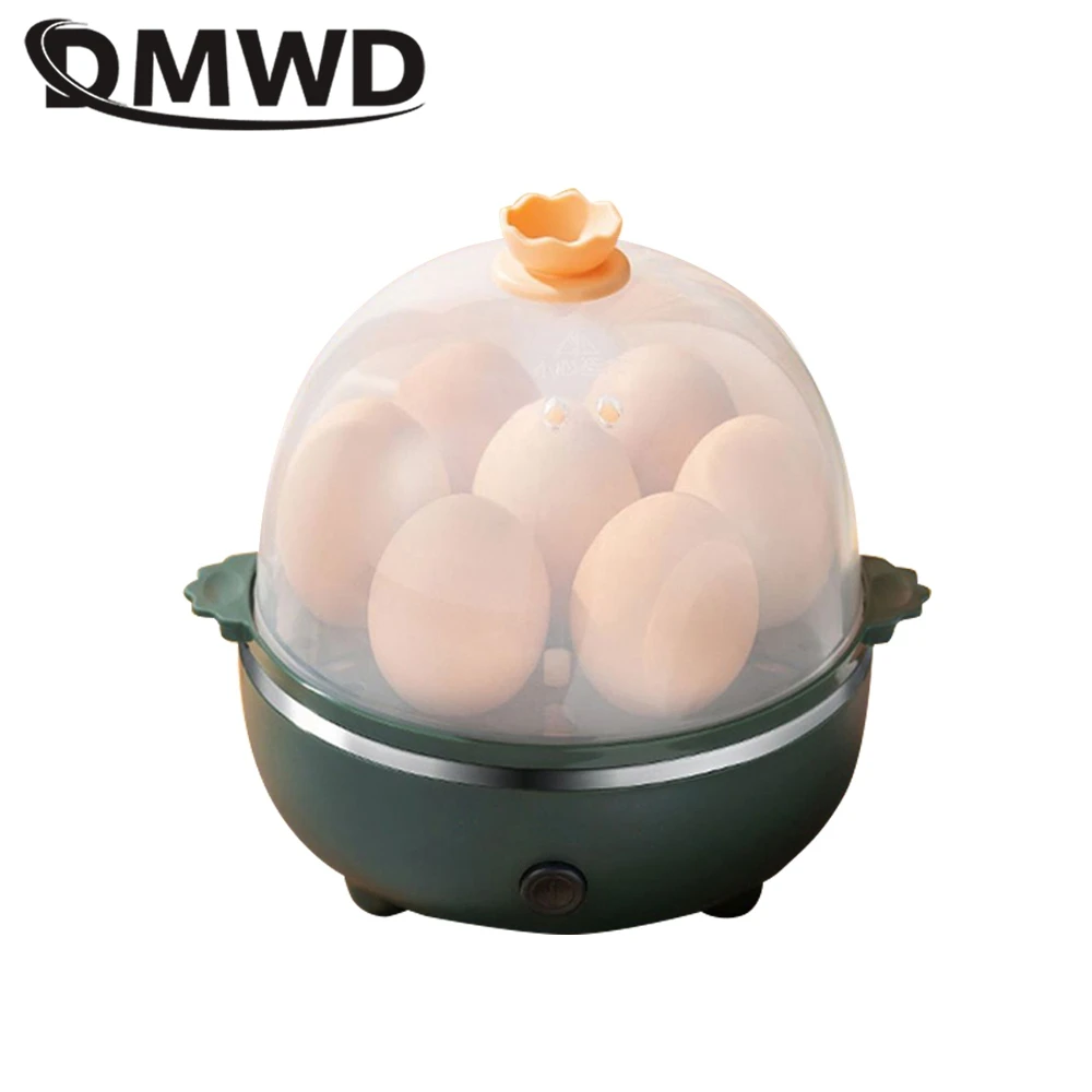 DMWD Household Electric Egg Cooker Mini Food Steamer Egg Boiler Breakfast Machine Custard Maker Automatic Power Off 220V