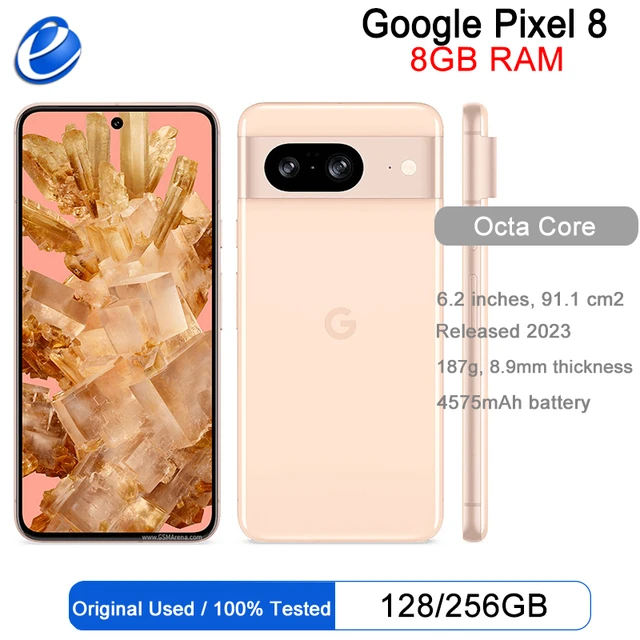 Móvil  Google Pixel 8, Obsidiana, 256 GB, 8 GB RAM, 6.2  OLED Full HD+,  Google Tensor G3, 4.575 mAh, Android