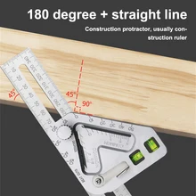 

Aluminum Alloy Angle Finder Woodworker Protractor Drafting Measure Precision Woodworking Gauge Metalworking Crafting Tool