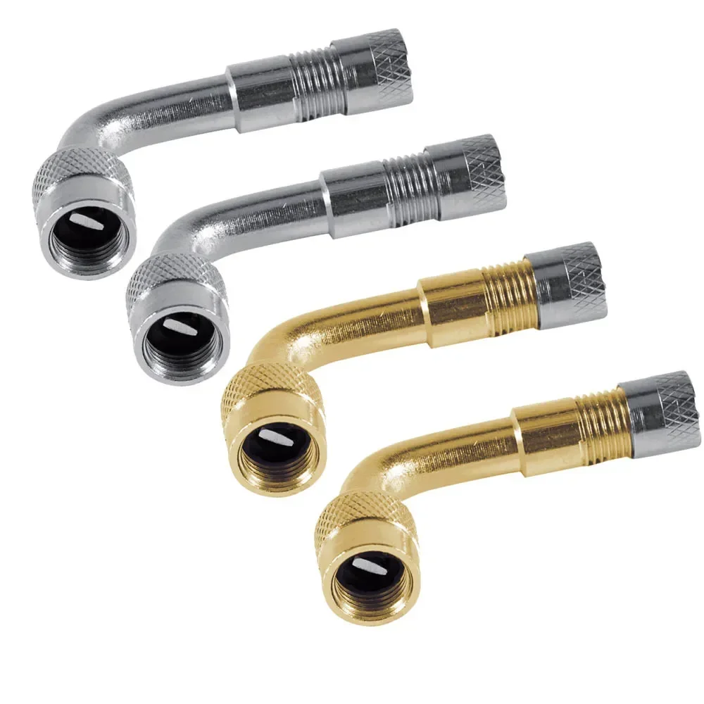 

90 Degree Motorcycle Angle Bent Valve Adapter Tyre Tube Copper Silver Valve Extension Adapter for Truck Car Moto Bike Accessorie