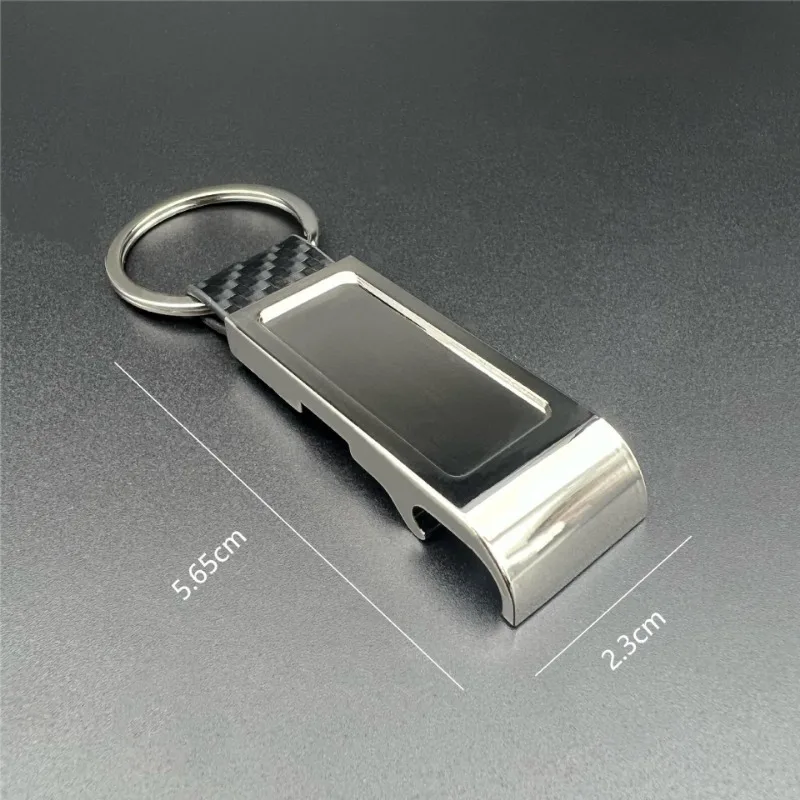 20/30 PCS Creative Keychain Metal Bottle Opener Blank keychains Car Key Holder ID Badge Card Hanging Holder Decoration images - 6