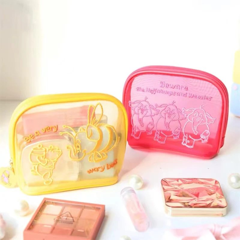 

Embroidered Elephant Makeup Bag Large Capacity Lipstick Bag Printing Cosmetic Bag Toiletry Organizer Portable Mesh Storage Bag