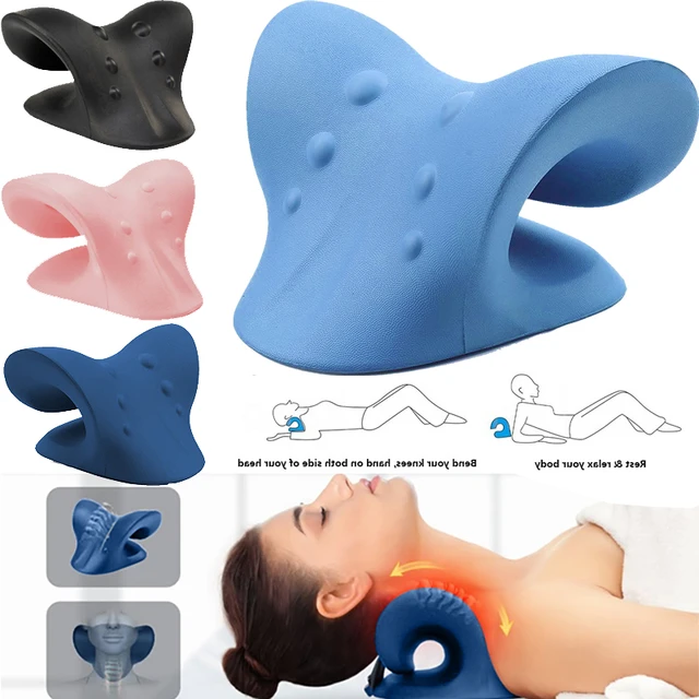 Neck Shoulder Stretcher Neck Pain Relaxer Cervical Traction Device Pillow  for Pain Relief Cervical Spine Alignment - AliExpress