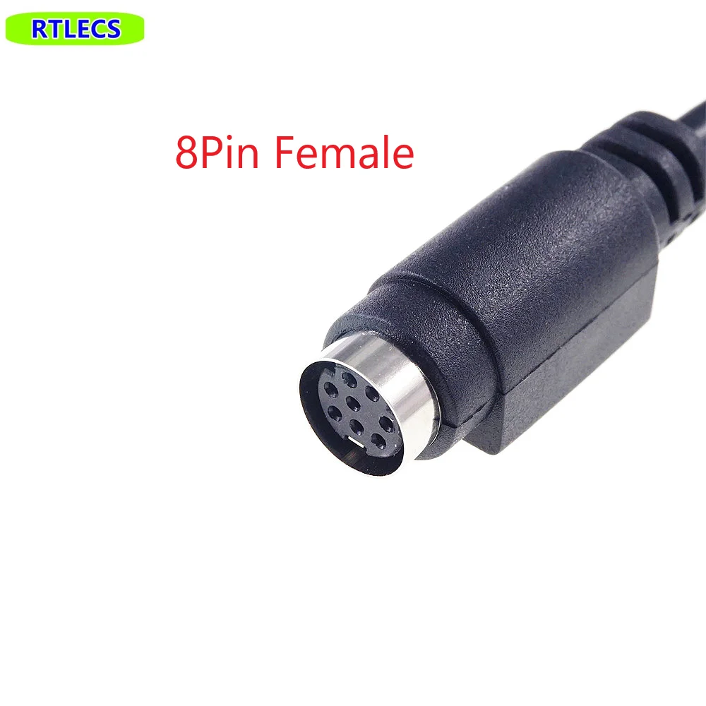 5Pcs Circular MINI Din Connector 8 Pin Plug to Receptalce Male Female  Adapter Cable Conventer PLC Shielded Wires|Connectors| - AliExpress
