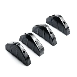 4 - Piece Car Rear Bumper Lip Diffuser and Spoiler Protector Set (Carbon Fiber Pattern)