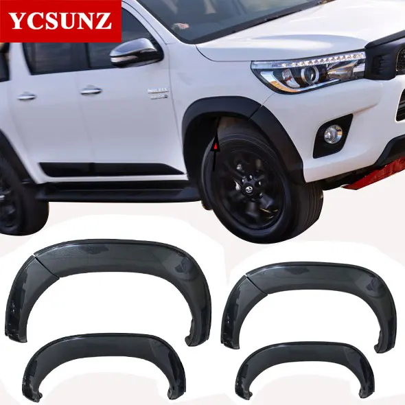 

Carbon Fiber Origanal Wheel Arch Fender Flares Accessories For Toyota Hilux Revo SR5 2016 2017 2018 Pickup Truck Ycsunz