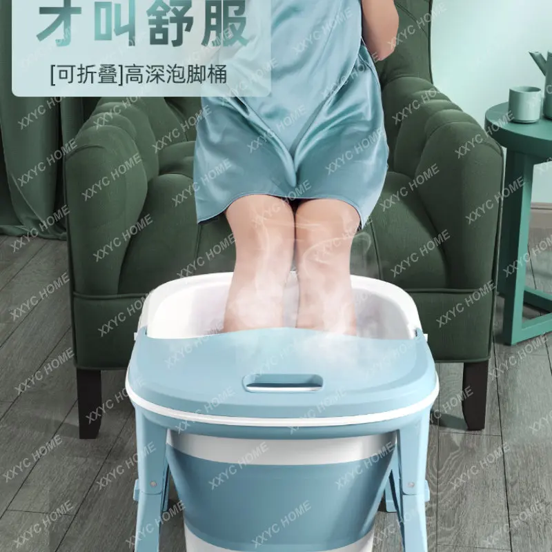 

Thickened Plastic Household Feet-Washing Basin Foot Bath Tub Thermal Insulation Massage Portable Wash Foot Basin