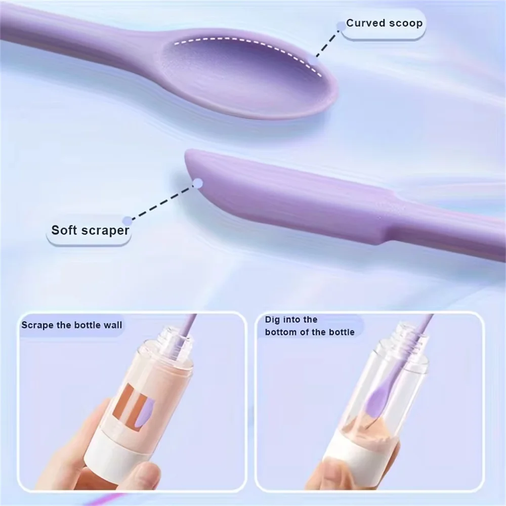 Makeup Brush Set 3/9PCS Silicone Scraper Makeup Brushes Set Mini Soft Cosmetic Digging Spoon Jam Scraping Spoons Face Mask Brush