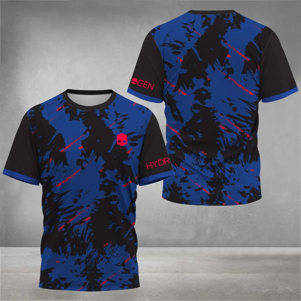 Summer Men's Crew Neck Short Sleeve T-Shirt Colourful Printed Tennis Badminton Running T-Shirt Casual Loose Outdoor Sportswear
