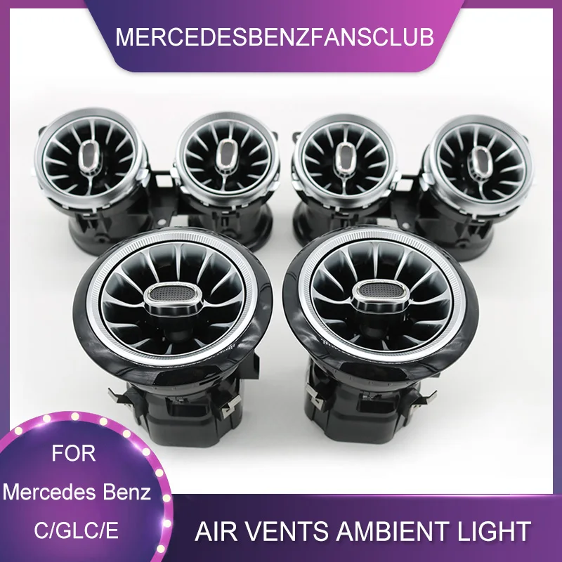 

64color The Turbine Front Vents For Benz W213/W238/W205/X253/W222/CLA/GLC E Class/E200/E320 Coupe Automotive Ambient Lighting