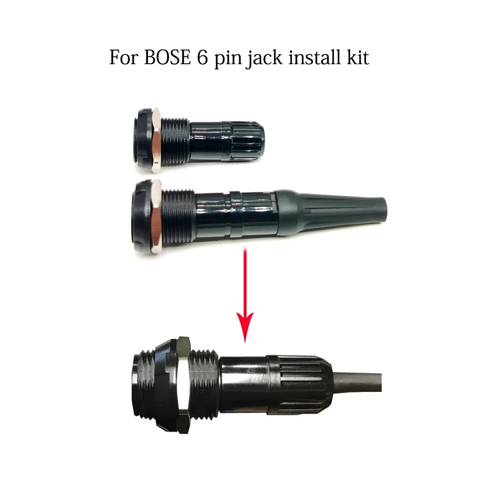 Redel Bose A20 Headset 6 Pin Custom Female Panel Mount for Install Connector Kit/ Female Plug / Male Plug Connector
