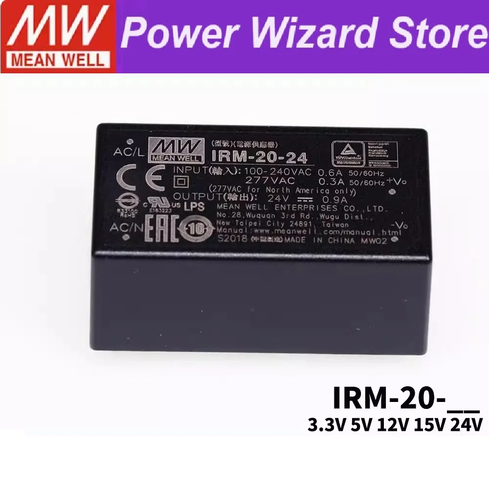 Mean well irm 20 irm 20 12 20wac dc pcb mount green power module irm 20 jpg