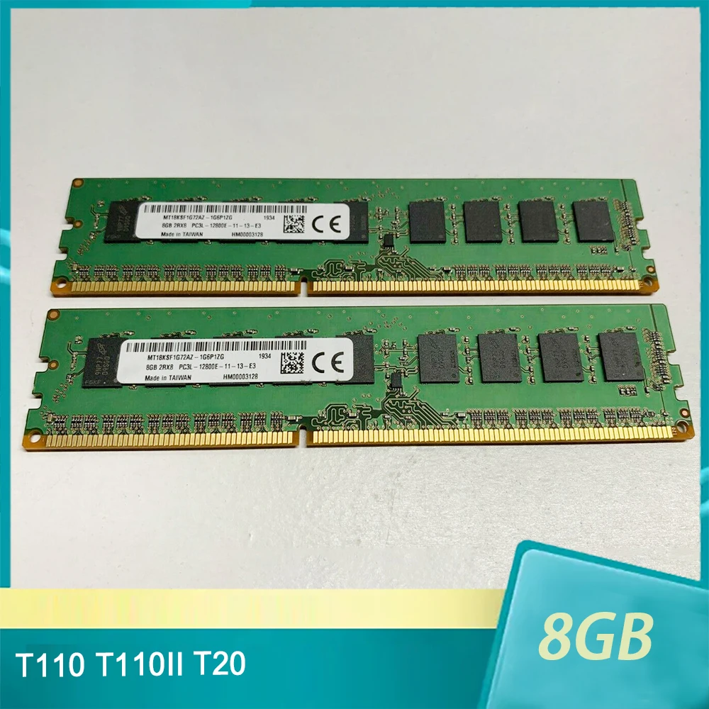 

1Pcs For DELL T110 T110II T20 Server Memory 8G 8GB DDR3L 1600 2RX8 ECC RAM