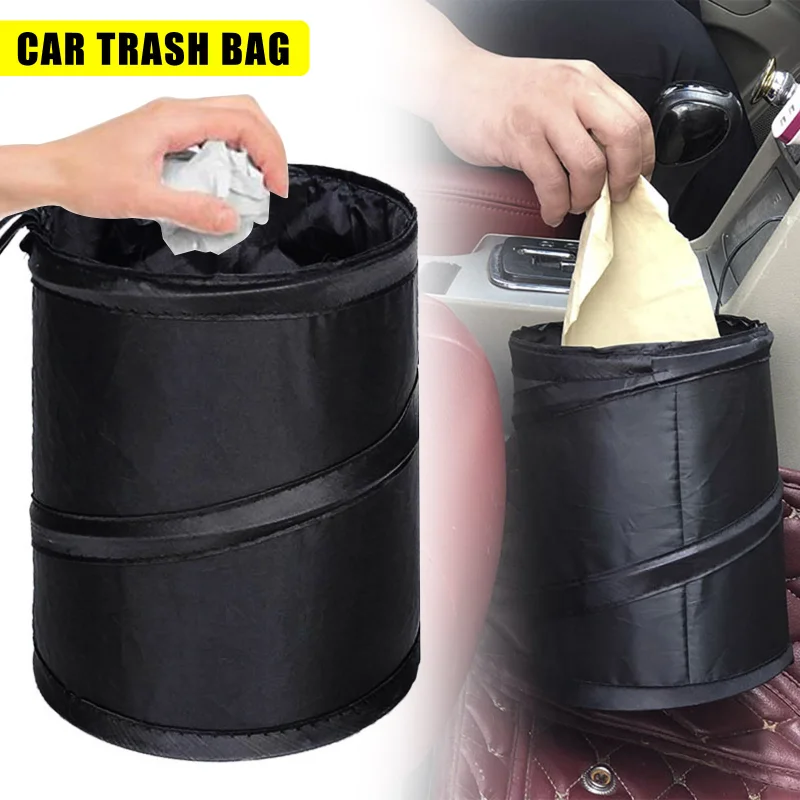 

Складная подвесная Автомобильная мусорная корзина, автомобильный контейнер для хранения, всплывающая водонепроницаемая сумка, аксессуары для интерьера