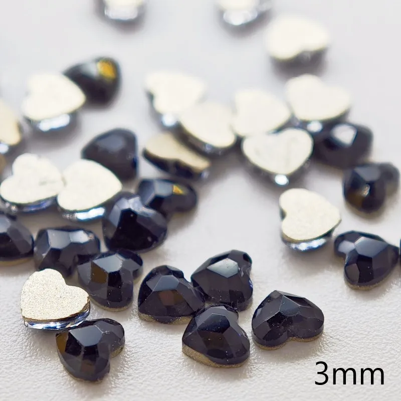 Großhandel 6 mm V-förmiges Herz mit flacher Rückseite, Nagel-Strassstein, speziell geformte Kristalle, Nagelkunst-Steine, 3D-personalisierte Dekoration – Detail 16
