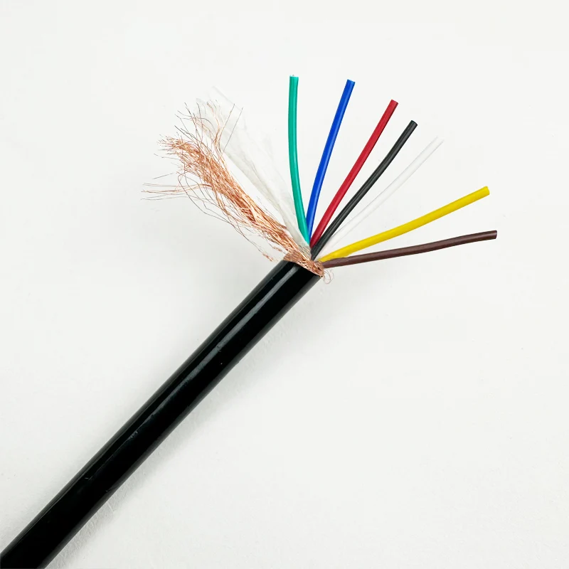 스프링 나선형 차폐 케이블 4/5/6/7 코어 텔레스코픽 와이어 26/24/22/20AWG 신축성 와이어 수축 가능 케이블 차폐 코드