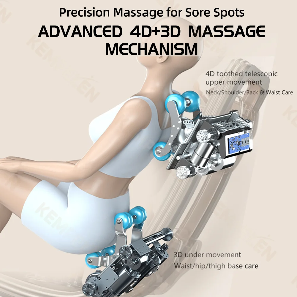 3 Year Warranty Dual-core 4D SL-Track Zero Gravity full body Massage Chair Home 3D Thai Stretch Electric leg lift Massage Sofa 2