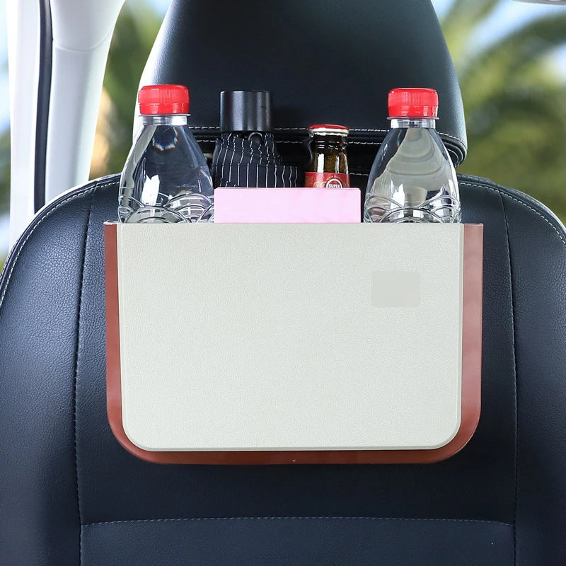 Car Vehicle Garbage Can Foldable Storage Bucket Waterproof Umbrella Water Cup Snack Storage Box Auto Interior Accessories