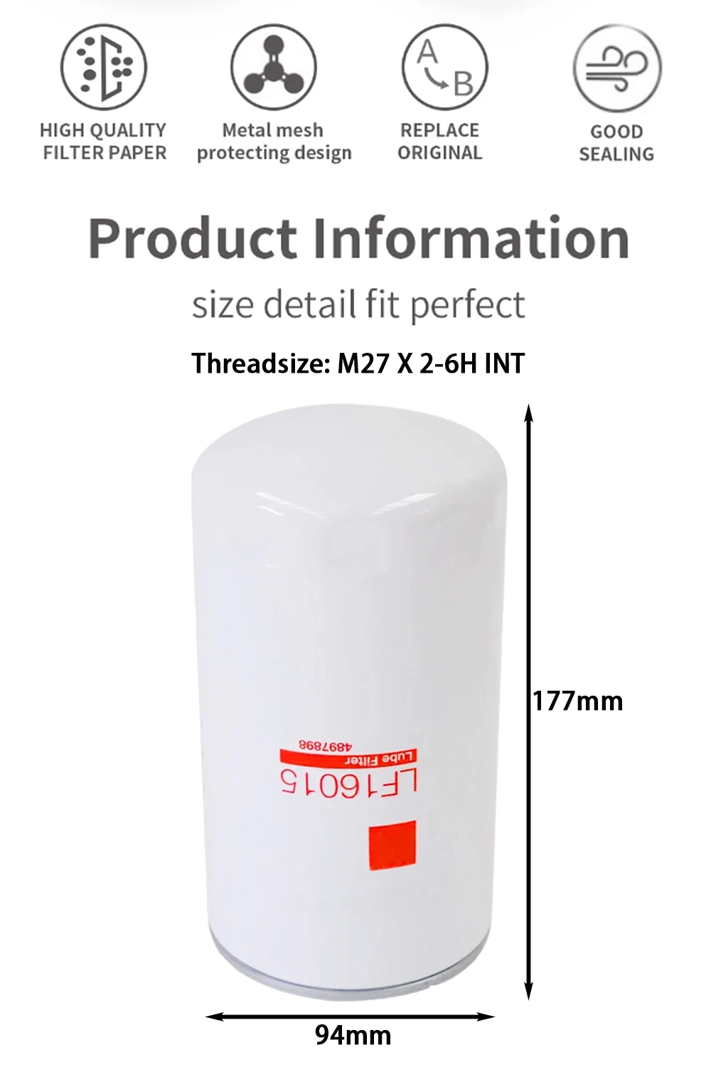filtro de óleo para dongfeng filtro de separação de água combustível