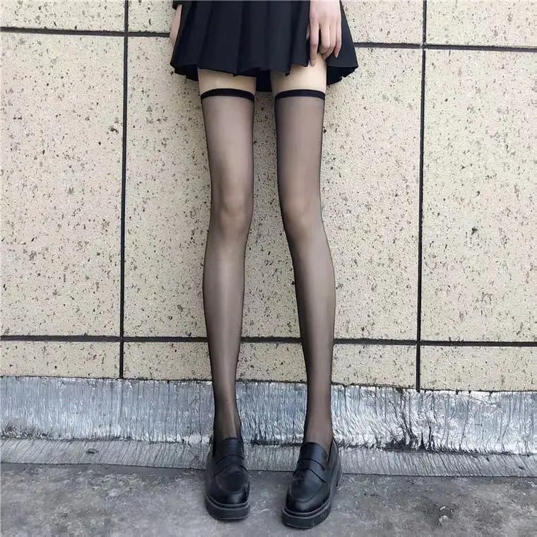 Sexy Women Black Thigh Stockings Sexy Top Stay Up Stocking Long Thigh Knee High Stocking Nightclubs Pantyhose JK Socks