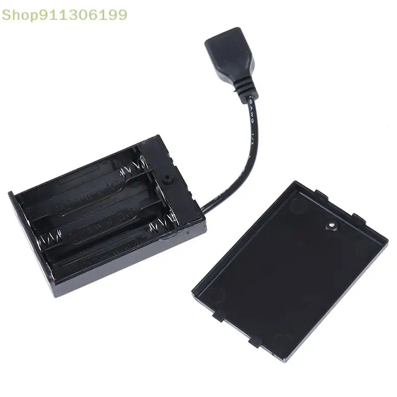 1pcs 3*AA 65x45x15mm Battery Case USB Port Building Blocks LED Light Kit Switch