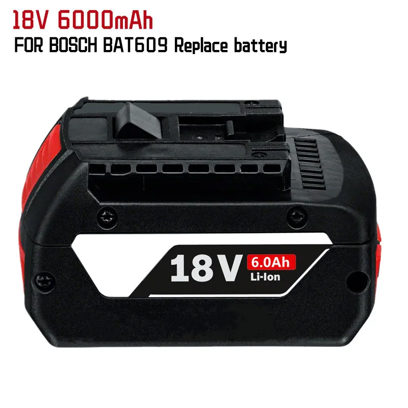 

Аккумуляторная батарея для Bosch GBA 6,0 Ah Lithium-BAT609 BAT610G BAT618 BAT618G 17618-01 BAT619G BAT622 SKC181-202L + зарядное устройство