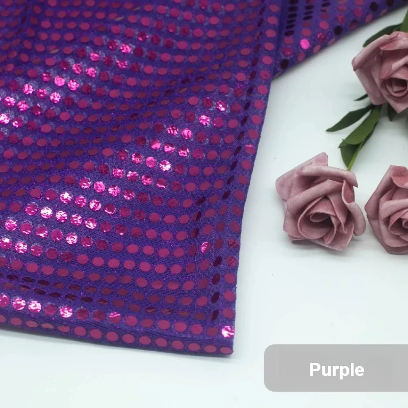 Sparkling Colorful 6mm Sequin Mesh Fabric for Weddings, Events & DIY Projects