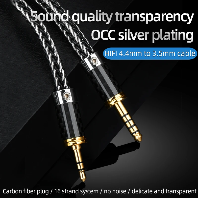 ATAUDIO  HIFI 3.5mm TRRS Balanced Male to 4.4mm Balanced Male Audio Adapter Cable 4.4mm to 2.5mm TRRS Balance Cable