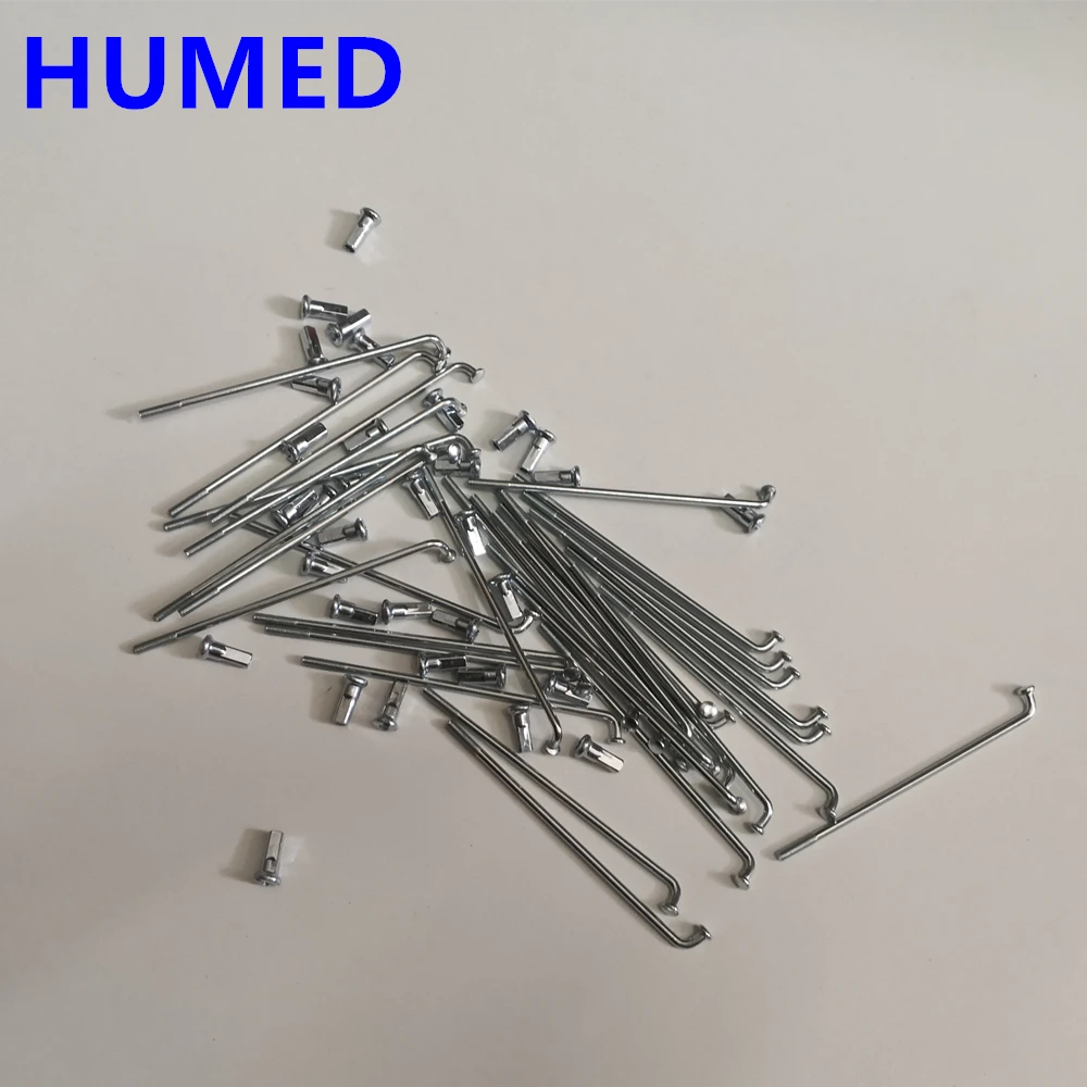 36pcs/lot 45# steel Electric Bicycle Spokes 12G Diameter 2.5mm Length 70-185mm with Nipples