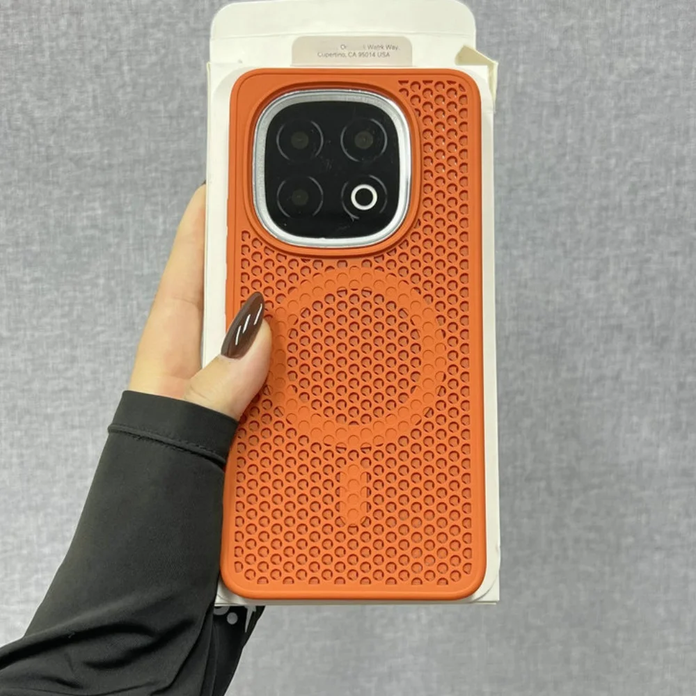 Breathable Magnetic Matte Hard Phone Case with Wireless Charging Compatibility