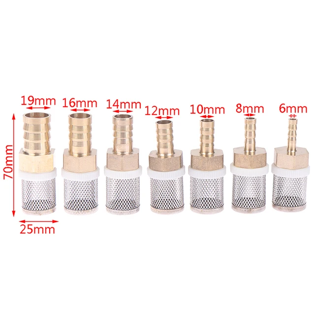 1Pc 6 Mm-19 Mm Tömlőszűrő Autó Mosó Kerti Öntözőszűrő Sárgaréz Szűrő Permetező Szivattyú Háló Rozsdamentes Acél Hálószűrő - Image 6
