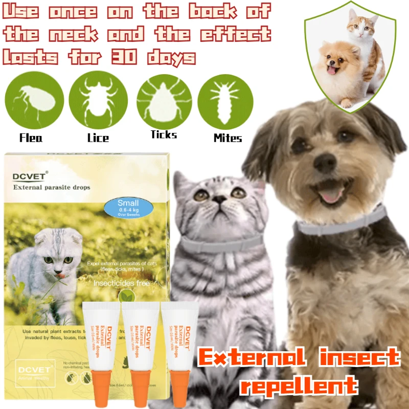 

3*1 ML Ectoparasites Drops Insecticide To Repel Ectoparasites for Cats and Dogs