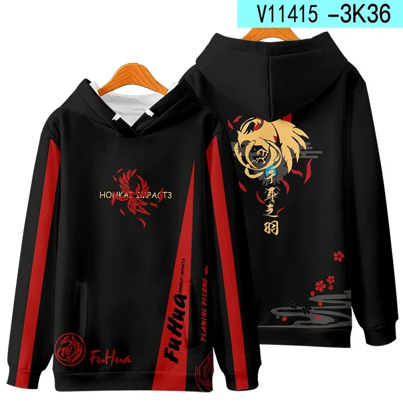 Anime Honkai Impact 3rd Cosplay Hoodie Women Men Harajuku Sweatshirt Streetwear Hip Hop Pullover Hooded Jacket Casual Sportswear