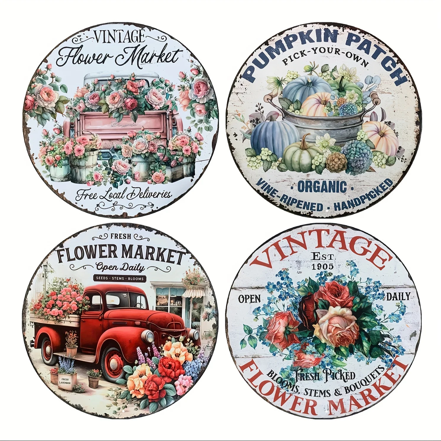 Round-Metal-Aluminum-Sign-Suitable-For-Home-And-Kitchen-Bar-Cafe-Garage ...