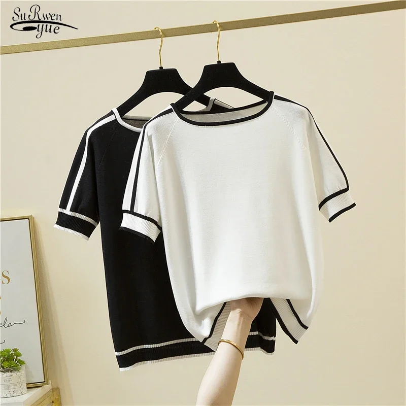 Women Knitted Sweater Pullover Casual Summer Tops