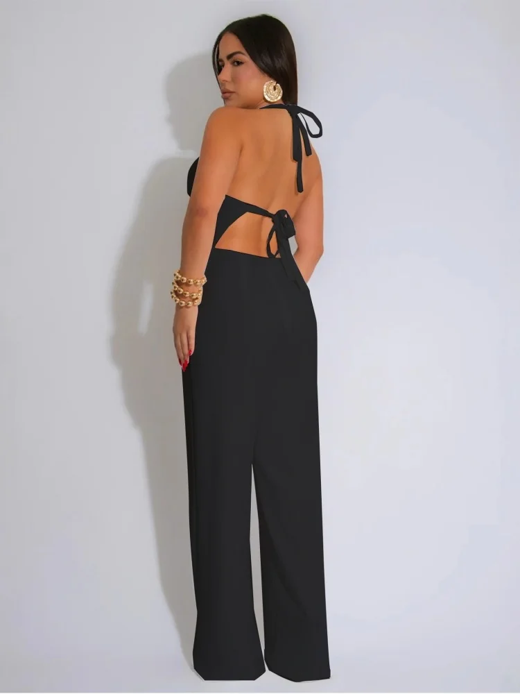 Wmstar Jumpsuits Wonmen Wholesale High Neck Sleeveless One Pieces Clothes for Woman Romper Designer Woman Clothing 2025 Fancy