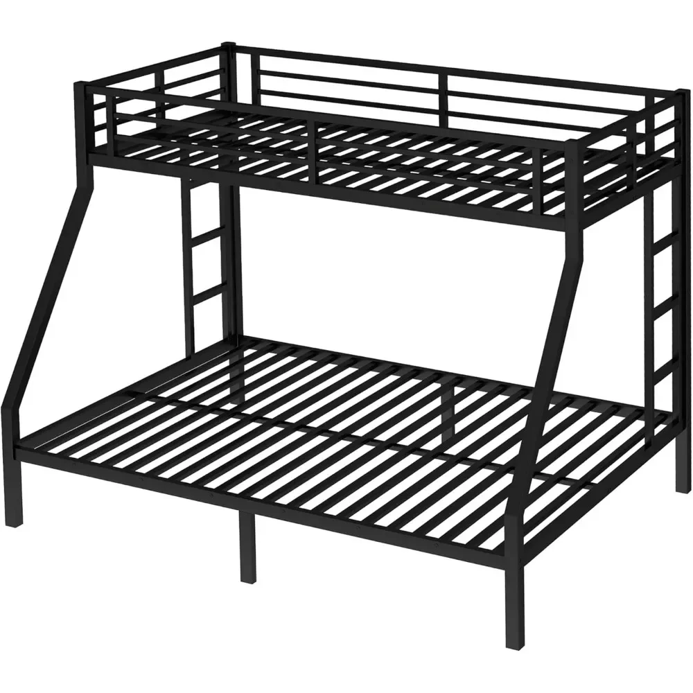 NEW-Twin XL Over Queen Bunk Beds for Adults,Heavy Duty Adult Bunk Beds,Metal Bunk Bed Twin XL Over Queen with 2 Ladders,Queen