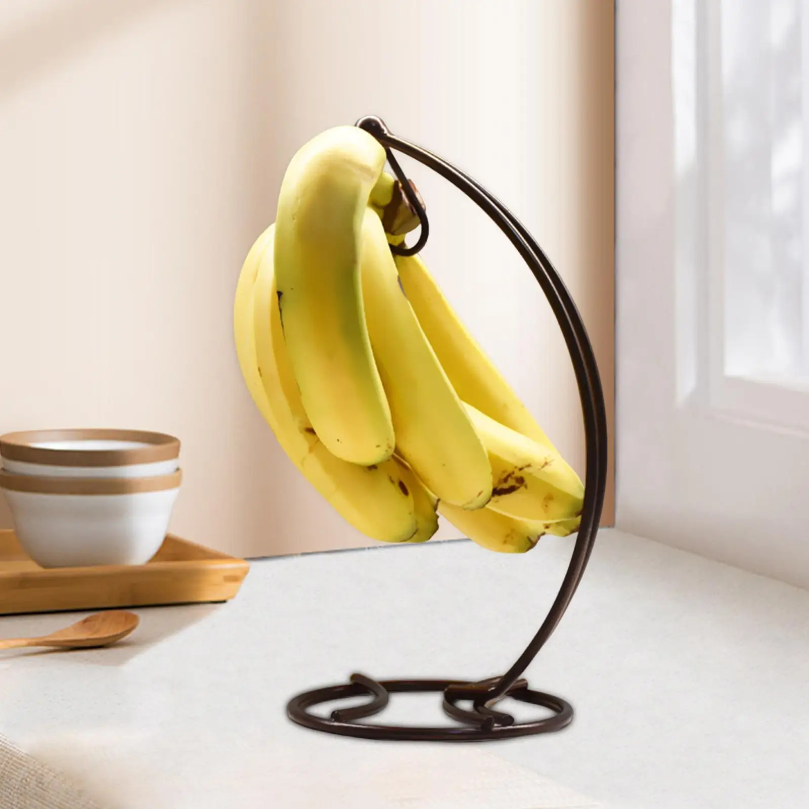 Porta Frutta Design 2 Livelli con Supporto Banane | Organizer Cucina