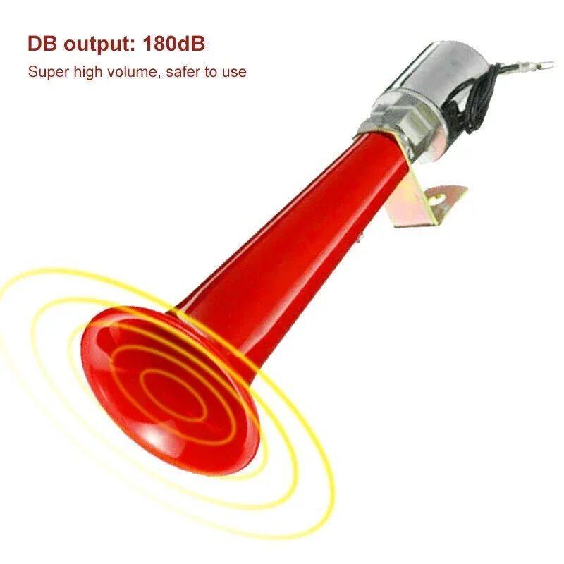 Super Loud Car Air Horn 12v/24v Alarm Horn 180dB Electric Air Compressor Signal Alarm for Car Truck Motorcycle Van