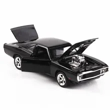 

1/32 Diecasts Toy Vehicles The Fast and The Furious Dodge Car Model with Sound Light Collection Car Toys for Boy Children Gift