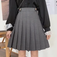 Jk Large Size Double Pocket Medium and Long Pleated Skirt Girl Summer High Waist A-line College Versatile Age-reducing Skirts - Image 3