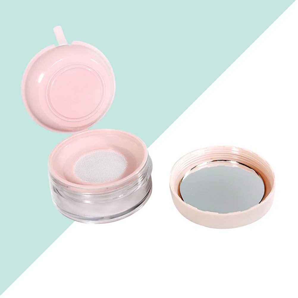 

Empty Makeup Powder Container Powder Box Loose Powder Compact Case Anti- Leakage Elastic Mesh Powder Box