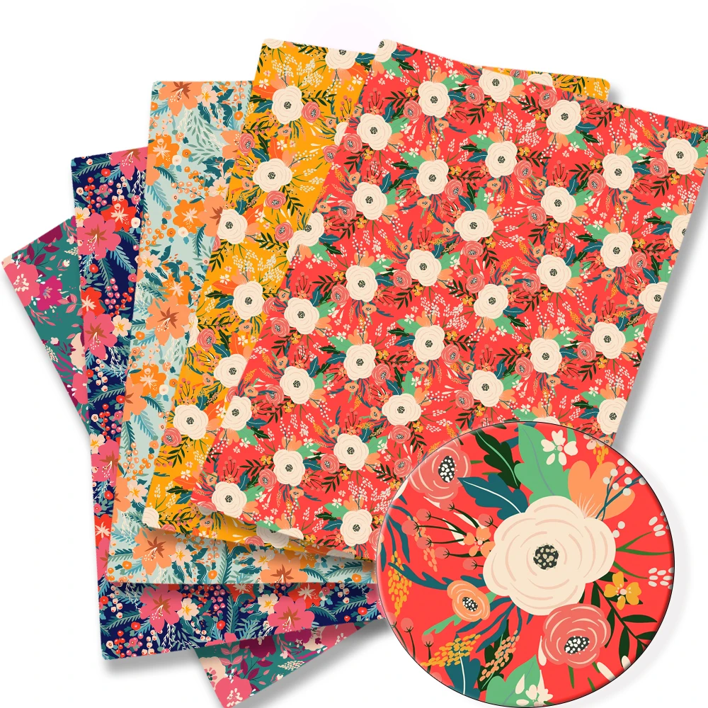 

Flowers Fabric140*50cm Handmade Sewing Patchwork Quilting Baby Dress Home Sheet Printed Fabric Fabric Sewing Kids Fabric