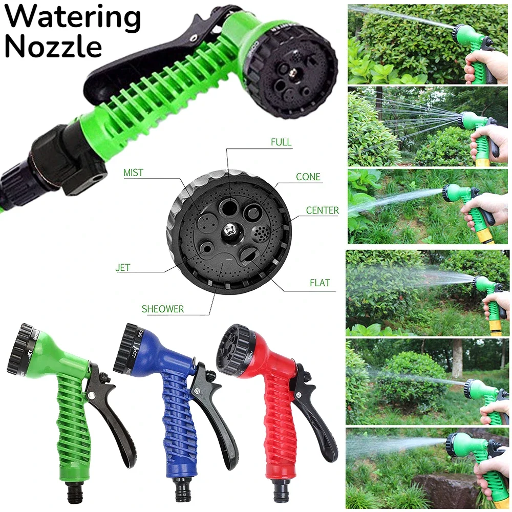 High Pressure Water Gun Hose Nozzle Multifunctional Car Washer Adjustable Irrigation Sprayer Garden Watering Sprinkler Nozzle Water Gun Water Gun Nozzle Rotating Sprinkler Mist Sprinkler