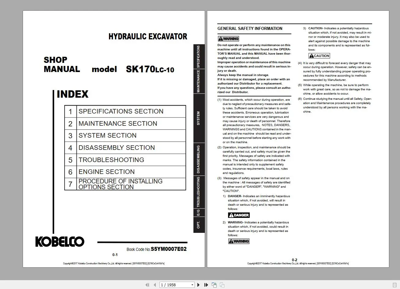 

Магазин KOBELCO, руководство по эксплуатации, PDF 55 ГБ 2022