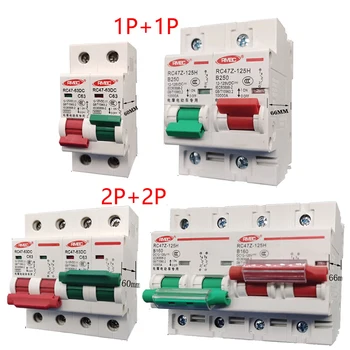 DC 1 P + 1 P 2 P + 2 P Circuit Breaker MCB Double Power Conversion Interlock 32A 63A 80A 100A 125A 150A 160A 200A 250A แบตเตอรี่ Protector 1