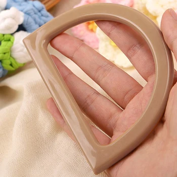Borse in legno/plastica a forma di D Maniglia di ricambio Borse artigianali fai-da-te Accessori Borsa Borsa Tote Maniglia Manico semicircolare