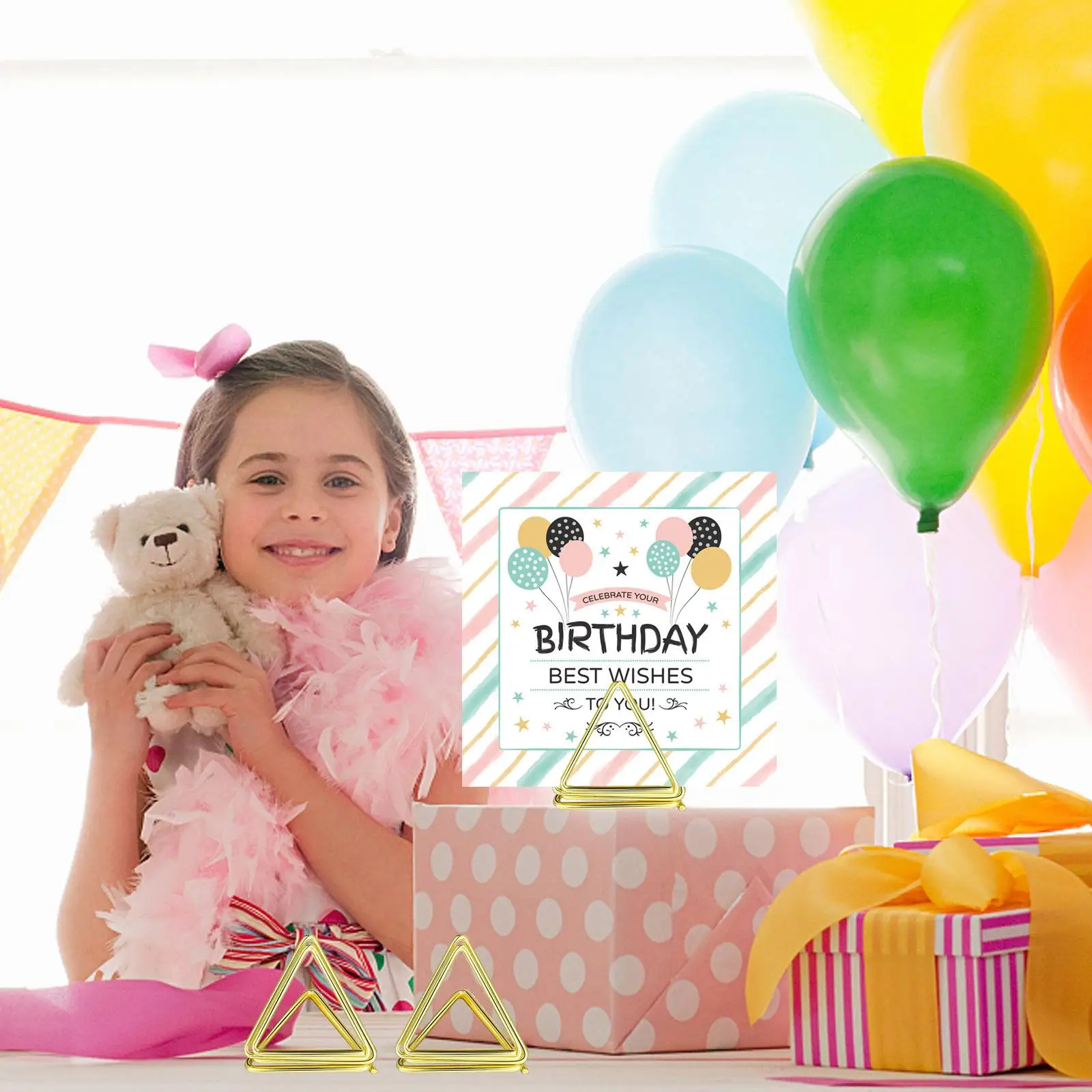 Place Card Holder 24 Pieces Table Number Stands for Photo Food Sign Memo Note Photo Frame Base Desktop Decoration