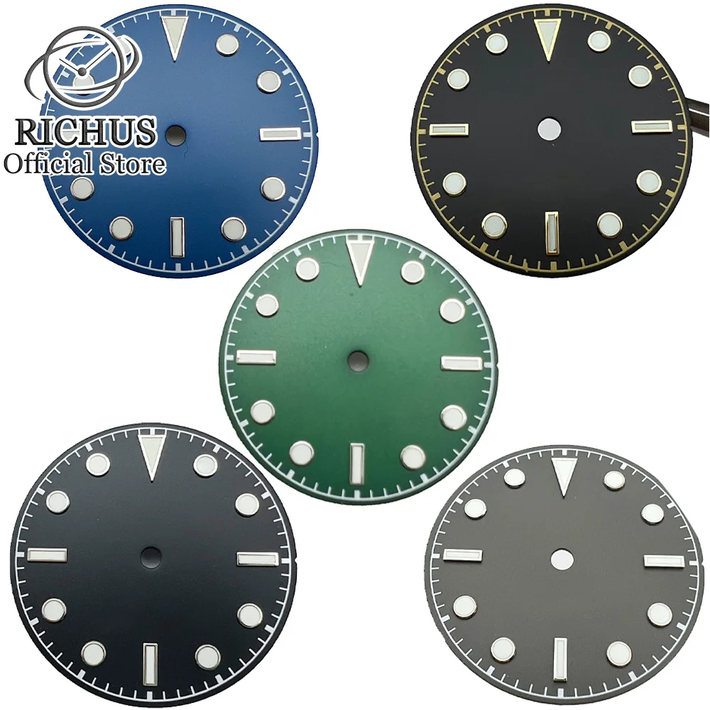 

29mm Watch Dial Fit NH35 NH36 ETA 2824 2836 Miyota 8215 8205 821A DG2813 3804 PT5000 Movement Green Luminous Sterile